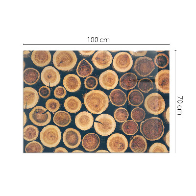 Vetro sotto stufa con motivo in legno intagliato