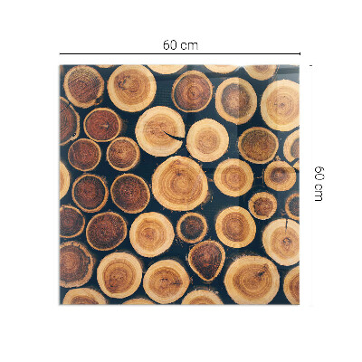 Vetro sotto stufa con motivo in legno intagliato