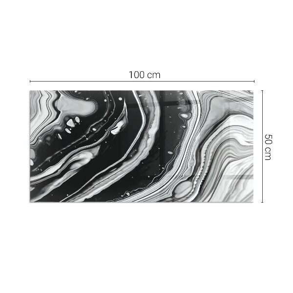 Vetro sotto stufa con linee e onde in una versione moderna