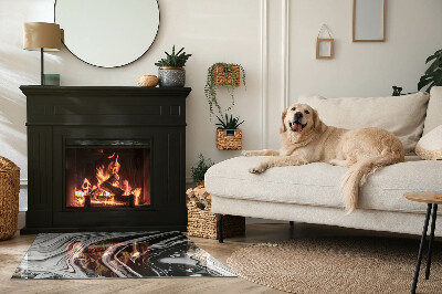 Vetro sotto stufa con linee e onde in una versione moderna