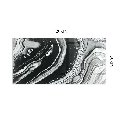 Vetro sotto stufa con linee e onde in una versione moderna