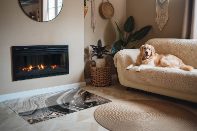 Vetro sotto stufa con linee e onde in una versione moderna