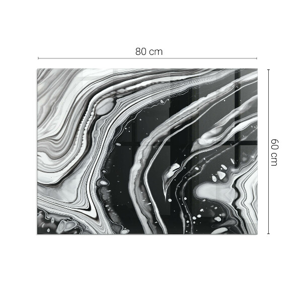 Vetro sotto stufa con linee e onde in una versione moderna