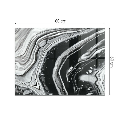 Vetro sotto stufa con linee e onde in una versione moderna