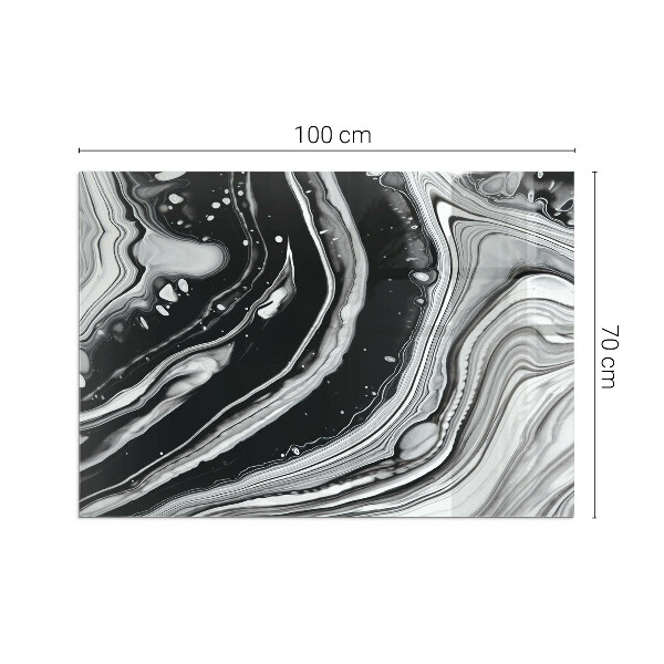 Vetro sotto stufa con linee e onde in una versione moderna