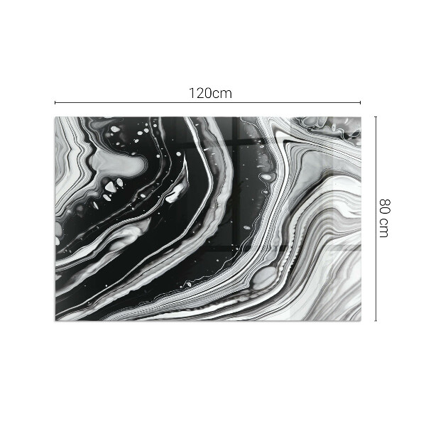 Vetro sotto stufa con linee e onde in una versione moderna