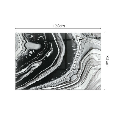 Vetro sotto stufa con linee e onde in una versione moderna