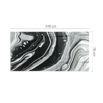 Vetro sotto stufa con linee e onde in una versione moderna