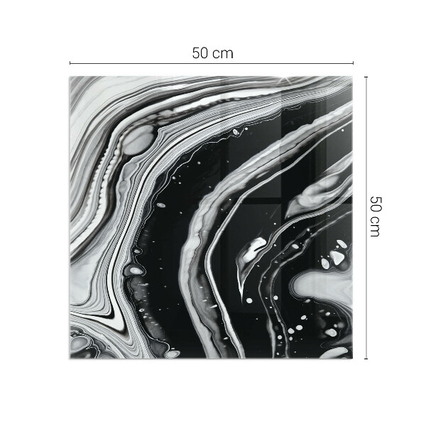 Vetro sotto stufa con linee e onde in una versione moderna