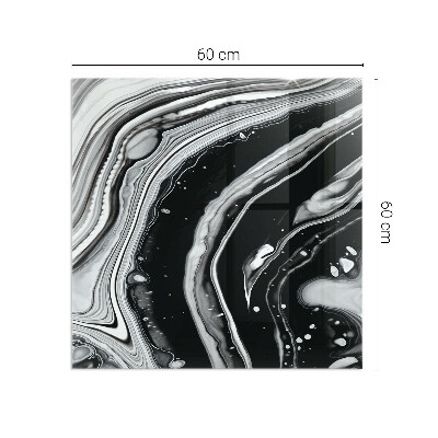 Vetro sotto stufa con linee e onde in una versione moderna