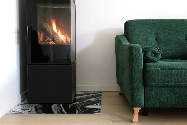 Vetro sotto stufa con linee e onde in una versione moderna