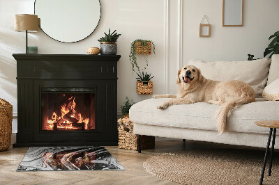 Vetro sotto stufa con linee e onde in una versione moderna