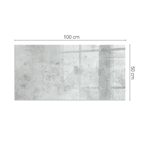 Vetro sotto stufa rettangolare con finitura effetto cemento