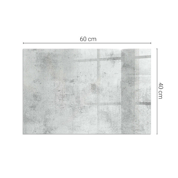 Vetro sotto stufa rettangolare con finitura effetto cemento
