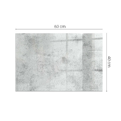 Vetro sotto stufa rettangolare con finitura effetto cemento