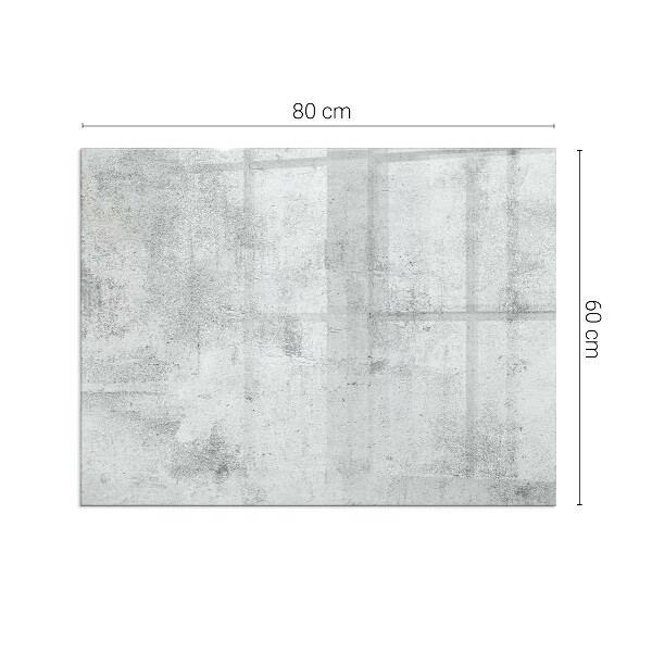 Vetro sotto stufa rettangolare con finitura effetto cemento