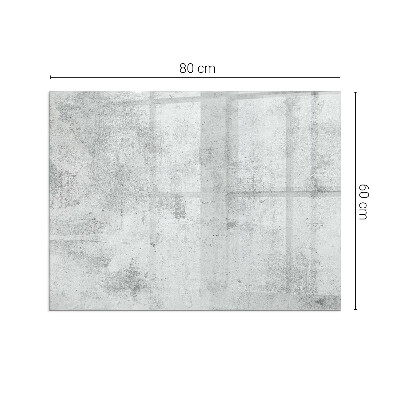 Vetro sotto stufa rettangolare con finitura effetto cemento