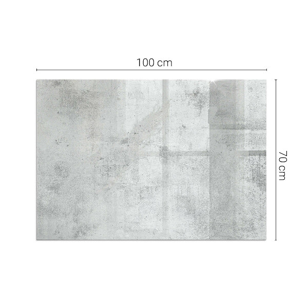 Vetro sotto stufa rettangolare con finitura effetto cemento
