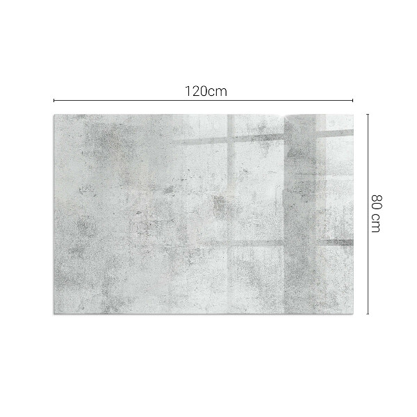 Vetro sotto stufa rettangolare con finitura effetto cemento