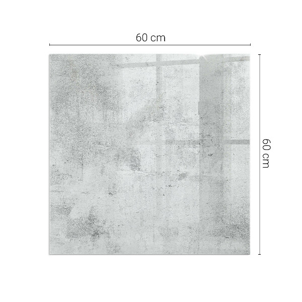 Vetro sotto stufa rettangolare con finitura effetto cemento