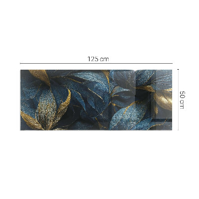 Vetro sotto stufa con foglie eleganti disposte a motivo