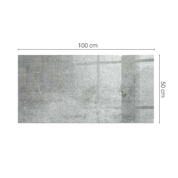Vetro sotto stufa con struttura in cemento in stile moderno
