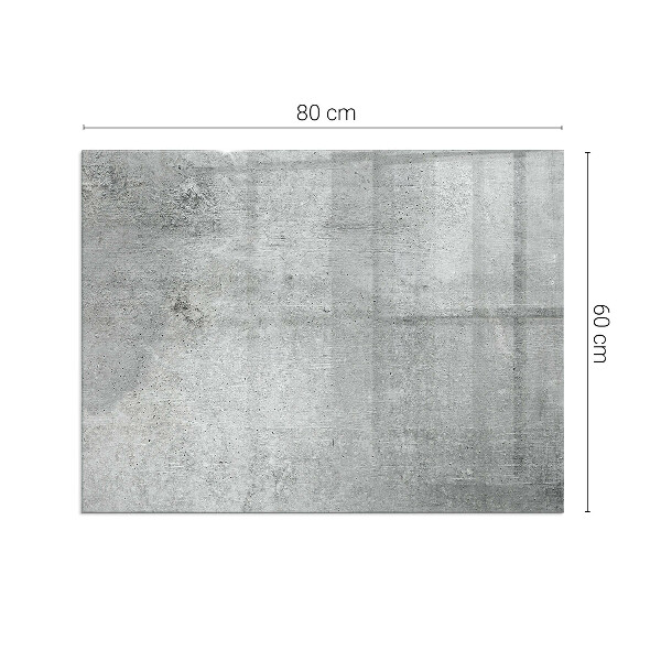 Vetro sotto stufa con struttura in cemento in stile moderno