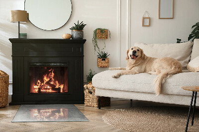 Vetro sotto stufa con struttura in cemento in stile moderno