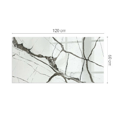 Vetro sotto stufa con motivo a venature effetto marmo