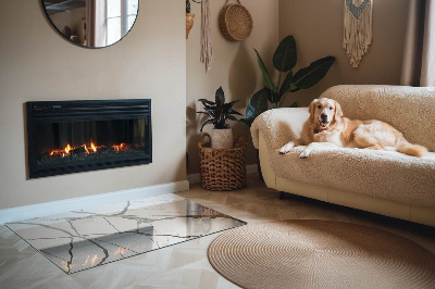 Vetro sotto stufa con motivo a venature effetto marmo