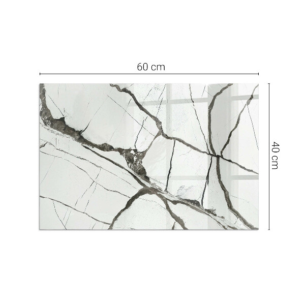 Vetro sotto stufa con motivo a venature effetto marmo