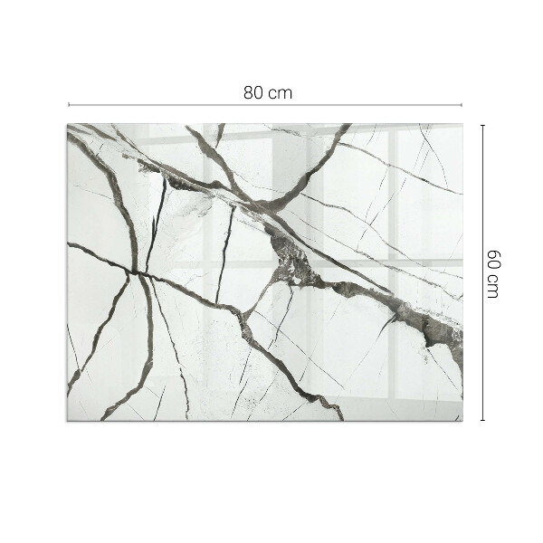 Vetro sotto stufa con motivo a venature effetto marmo