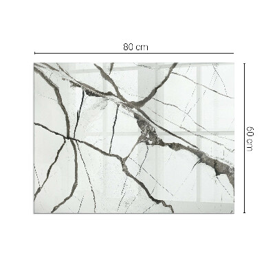 Vetro sotto stufa con motivo a venature effetto marmo