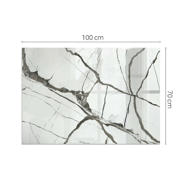 Vetro sotto stufa con motivo a venature effetto marmo