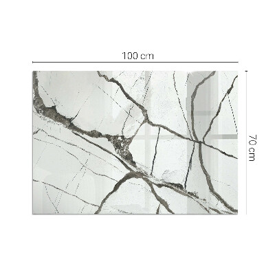 Vetro sotto stufa con motivo a venature effetto marmo