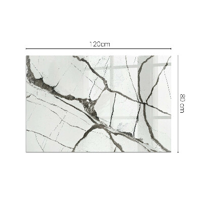 Vetro sotto stufa con motivo a venature effetto marmo