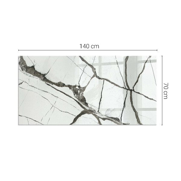 Vetro sotto stufa con motivo a venature effetto marmo