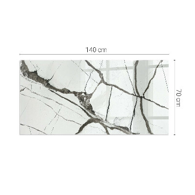 Vetro sotto stufa con motivo a venature effetto marmo