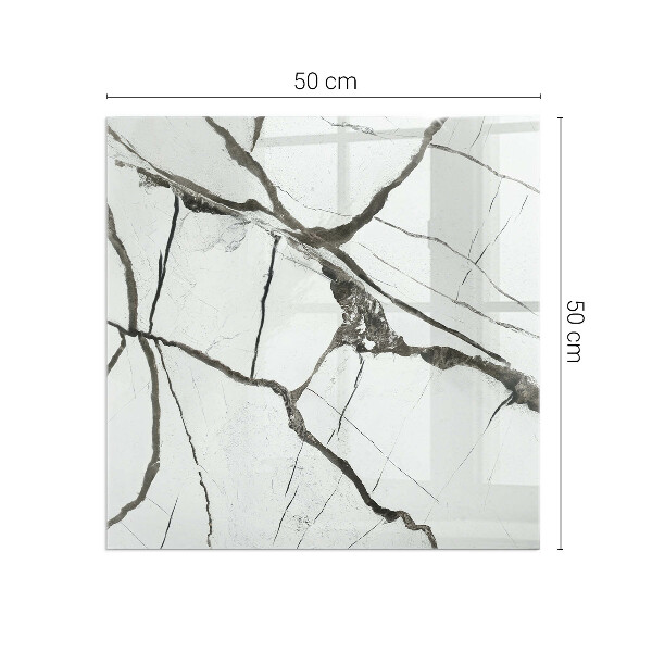 Vetro sotto stufa con motivo a venature effetto marmo