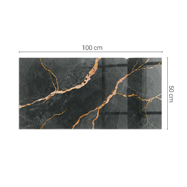 Vetro sotto stufa con motivo a marmo classico dalle venature delicate