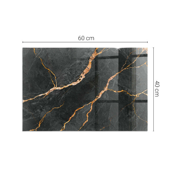 Vetro sotto stufa con motivo a marmo classico dalle venature delicate
