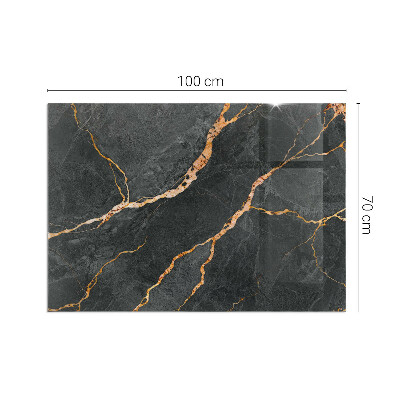 Vetro sotto stufa con motivo a marmo classico dalle venature delicate