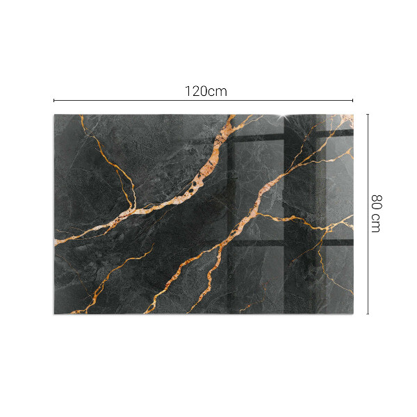 Vetro sotto stufa con motivo a marmo classico dalle venature delicate