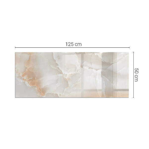 Vetro sotto stufa rettangolare con motivo in pietra naturale