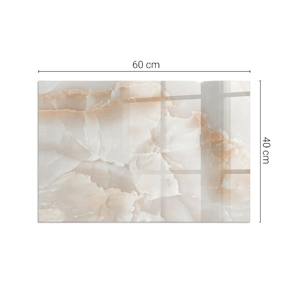 Vetro sotto stufa rettangolare con motivo in pietra naturale