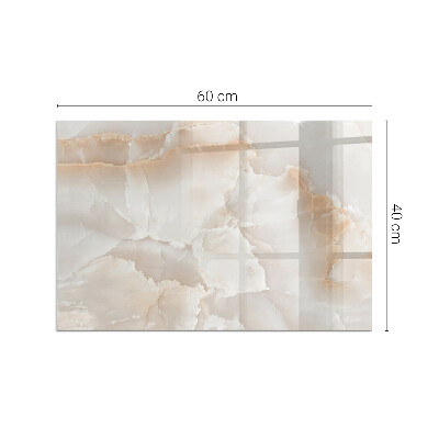 Vetro sotto stufa rettangolare con motivo in pietra naturale