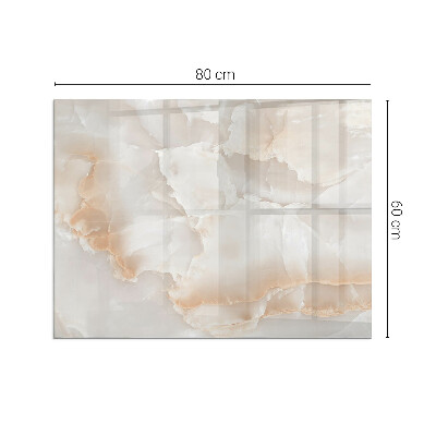 Vetro sotto stufa rettangolare con motivo in pietra naturale