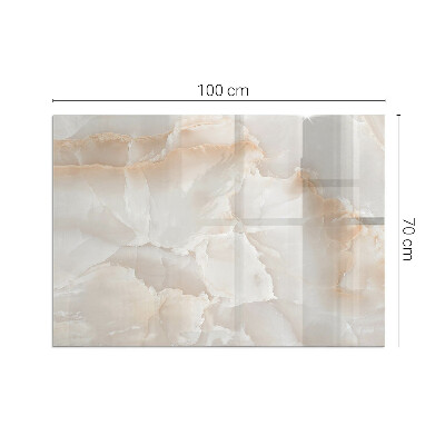 Vetro sotto stufa rettangolare con motivo in pietra naturale