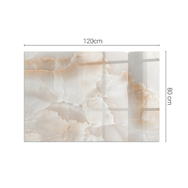 Vetro sotto stufa rettangolare con motivo in pietra naturale