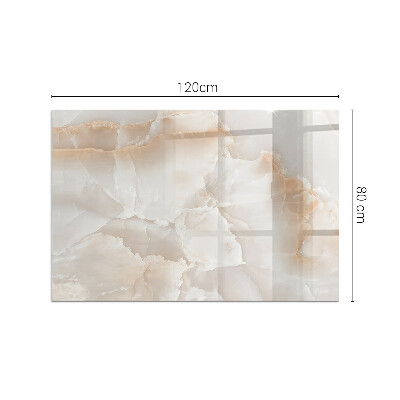 Vetro sotto stufa rettangolare con motivo in pietra naturale